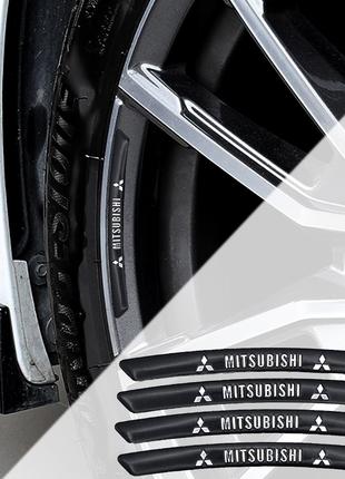 Наклейка Mitsubishi на диски (чёрный)
