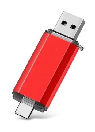 Флешка Jaster Plain 128Gb OTG USB Flash Drive - Type-C Red