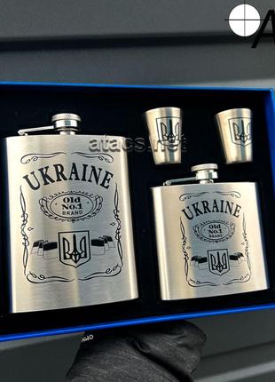 Подарочный набор "Ukraine" 2 фляги/2 стопки №14