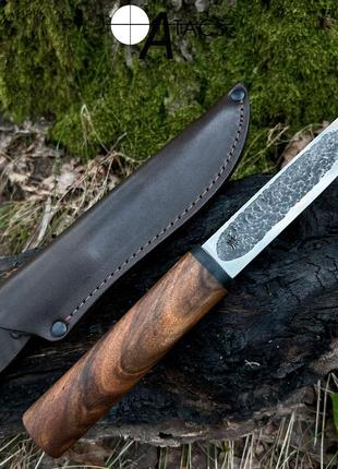 Нож ручной работы "Якут-411" сталь 95х18 + чехол с натуральной...