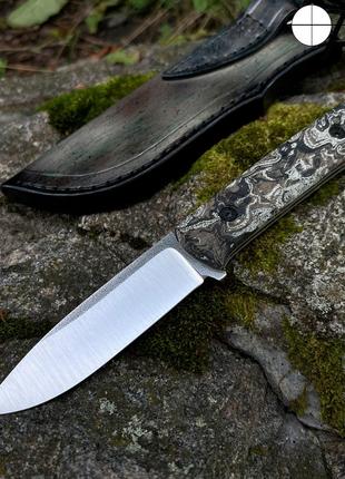 Нож ручной работы "Snake" сталь N690 + чехол с натуральной кожи