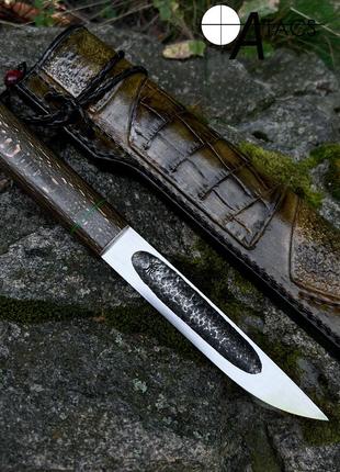 Нож ручной работы " Якут Elite-3 " + эксклюзивный чехол из нат...