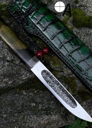 Нож ручной работы " Якут Elite-6 " + эксклюзивный чехол из нат...