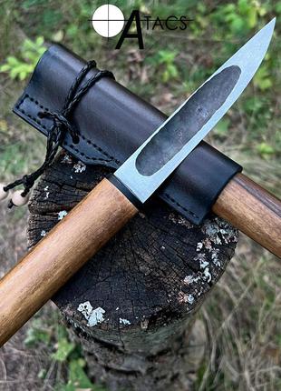 Нож ручной работы "Якут-397" сталь 95х18 + чехол с натуральной...
