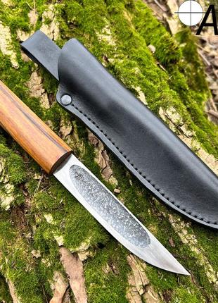 Нож ручной работы Якут-69 с кожаным чехлом (СТАЛЬ 95-18)