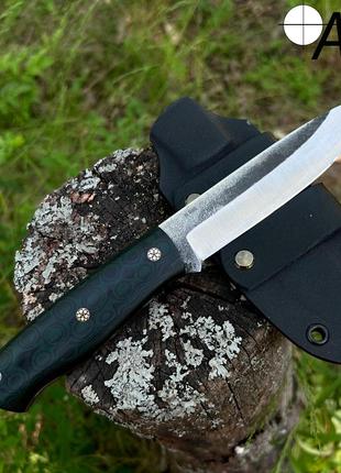 Нож ручной работы "Помощник-257" сталь N690 + чехол с кайдекса