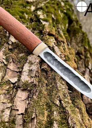 Нож ручной работы Якут-223 с кожаным чехлом (СТАЛЬ 95-18)