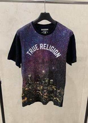 Футболка true religion базова з принтом чоловіча чорна