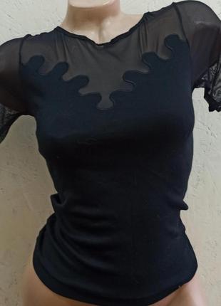 Eldar gilda кофточка блузка женская черная хлопковая размер s