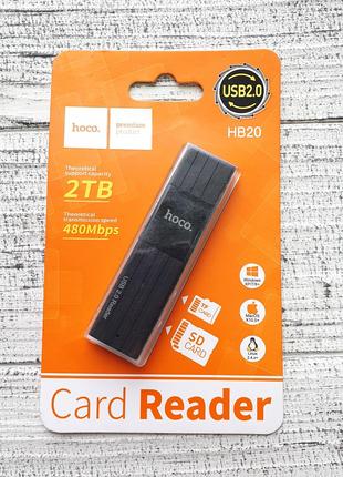 Картридер универсальный HOCO HB20 microSD SD