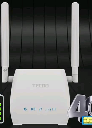 Маршрутизатор інтернет WiFi4+4G Tecno TR210 LTE / Роутер /Модем