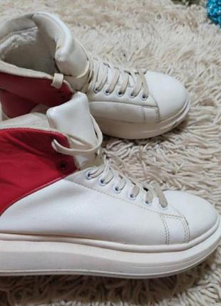 Кожаные,зимние ботинки vintage.размер 39.ботинки сапоги