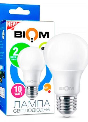 Светодиодная лампа biom bt-510 10w e27 4500k а60 (груша)