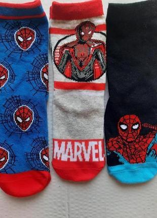 Носки шкарпетки spiderman спайдермен eu 23-26 набір 3 пари