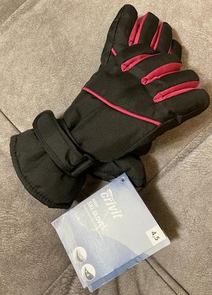Лижні, термо рукавички, рукавиці зимові crivit 4,5розмір