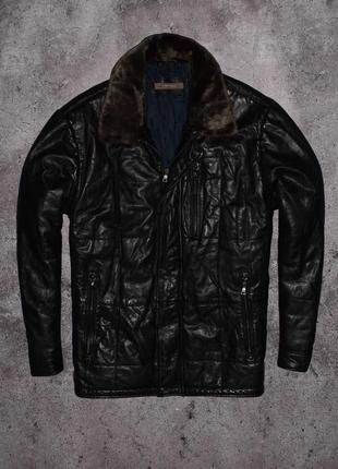 Jj benson nappa leather jacket (мужская зимняя кожаная куртка ...
