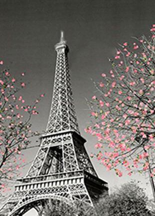 Алмазна мозаїка вишивка Ейфелева вежа місто Париж на підрамник...