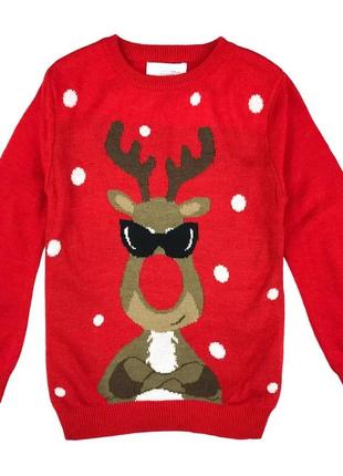 Primark дитячий новорічний светр кофта з оленям хлопчику 6-7 л...