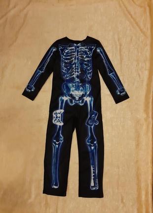 Карнавальный новогодний костюм скелет на хеллоуин