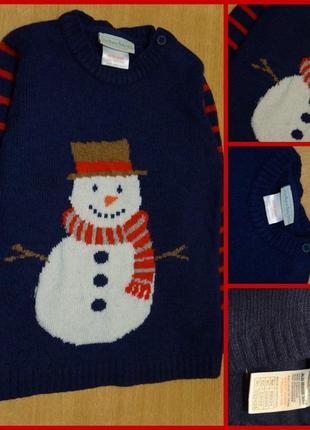 Jojo maman bebe новогодний свитер 1,5-2 года новогодный свитер