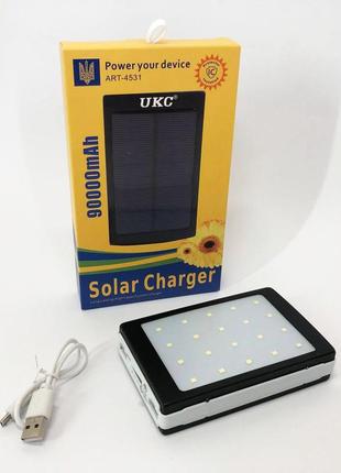 Power bank solar 90000 mah мобильное зарядное с солнечной пане...