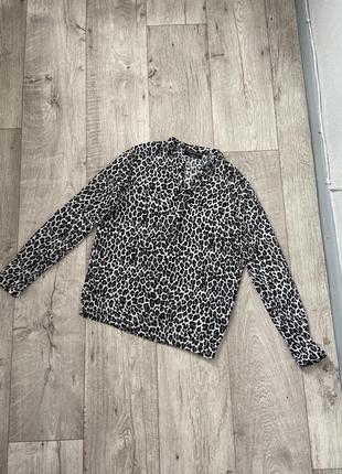 Блуза принтовая леопардовая tessentials women размер 44 s