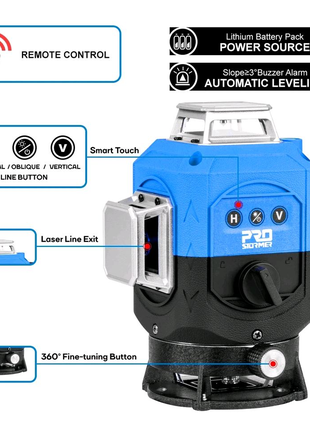 Лазерный уровень PROstormer. Лазерний уровень простормер 4d.