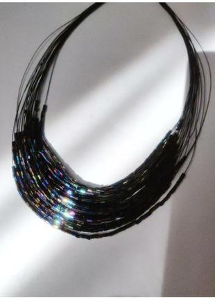 Ожерелье колье украшение на шею из бисера стекляруса