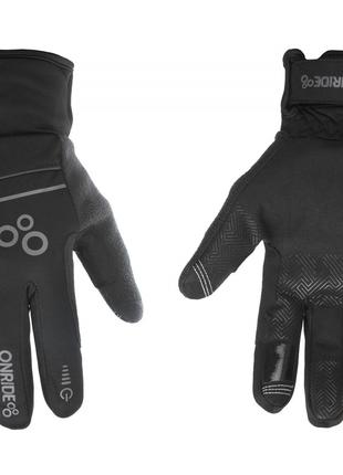 Демисезонные перчатки ONRIDE Natty черные XL