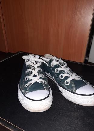 Черные с белым кеды кроссовки converse all star