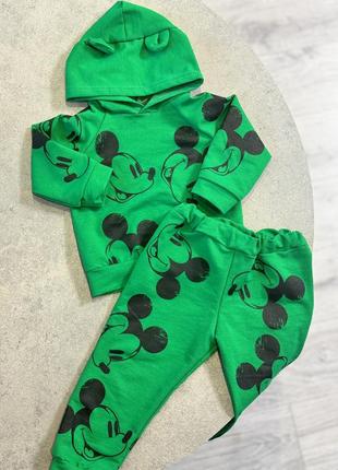Зеленый детский костюм mickey mouse микки маус мики маус