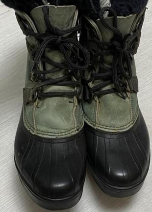 Кожаные ботинки фирмы размер 36-37.дутики,термо,сапоги, ботинки