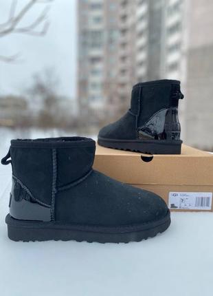 Ugg classic ii mini black glass heel