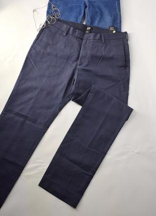 Классические синие брюки h&amp;m slim fit 48/33