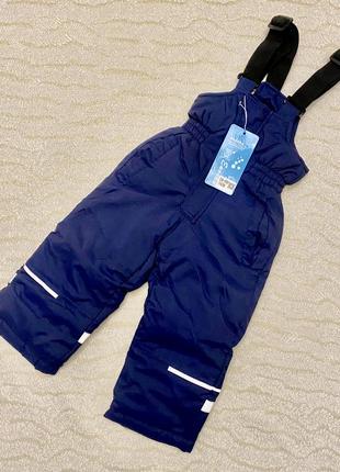 Зимовий дитячий напів комбінезон лижні штани для хлопчика 74