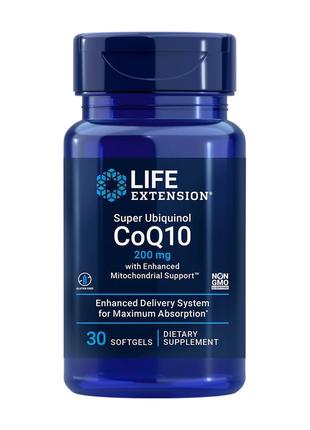 Натуральная добавка Life Extension Super Ubiquinol CoQ10 200 m...