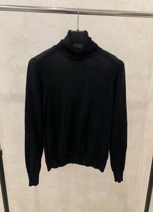Гольф свитер джемпер шерстяной f&amp;f черный пуловер базовый