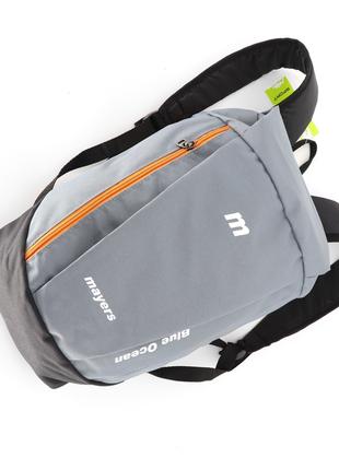 Міцний дитячий водовідштовхуючий рюкзак сірого кольору у спорт...