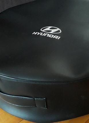 Чехол на запаску/докатку/заднее колесо Hyundai r16-22 кожзам