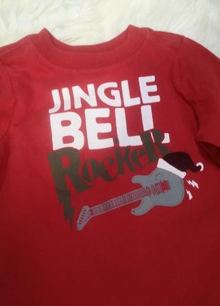 Новогодняя рождественская 🤶🏻 кофта rocker jingle bell на 6-12 ...