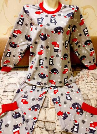 Пижамы детские/подростковые трикотажные с начесом