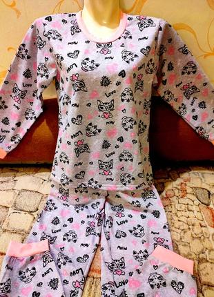 Пижамы детские трикотажные с начесом. опт и розье