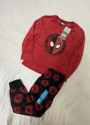 Новая велюровая пижама primark spider man 3-4 года 104 см