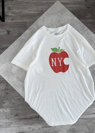 Nyc оверсайз футболка apple епл нью йорк