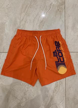 Спортивные шорты h&amp;m оранжевые мужские для плавания плавки