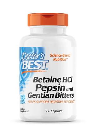 Пробиотики и пребиотики Doctor's Best Betaine HCL Pepsin and G...