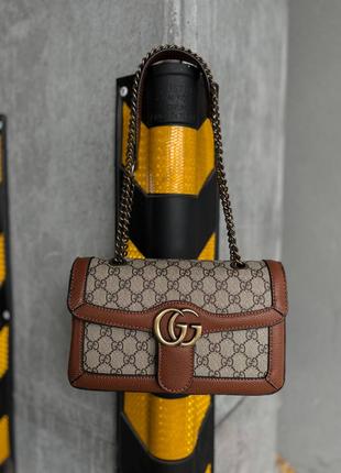 Жіноча сумочка Gucci marmount brownя