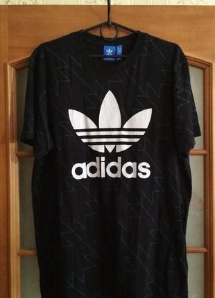 Мужская футболка adidas center logo t-shirt (m-l) оригинал