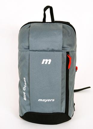 Детский маленький рюкзак в спортивном стиле, серого цвета, гор...