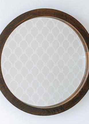 Зеркало деревянное круглое luxury wood perfection 50х50 см ясе...